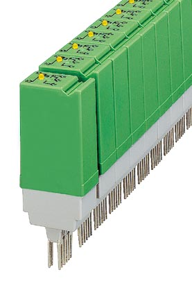 ST-REL3-KG 24/21    Relay connector, equipped with miniature switching relay, contacts (AgCdO): medium to large loads, 1 PDT, input voltage 24 V AC/DC