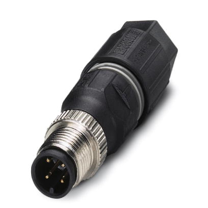 SACC-M12MS-4QO-0,75-M    Sensor/actuator connector, plug, straight, 4-pos., M12, A-coded, QUICKON-ONE, metal knurl, cable diameter max. 8 mm