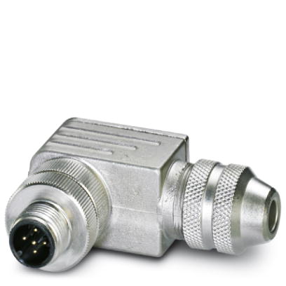 SACC-M12MR-5CON-PG 7-SH    Sensor/actuator connector, male, angled, 5-pos., M12, shielded, A-coded, screw connection, metal knurl, cable screw connect
