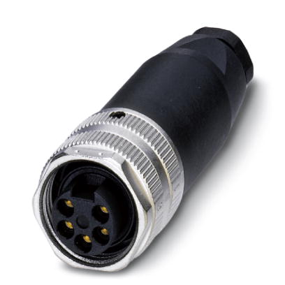 SACC-MINFS-5CON-PG 9    Sensor/actuator connector, female, straight, 5-pos., 7/8", screw connection, metal knurl, cable screw connection Pg9
