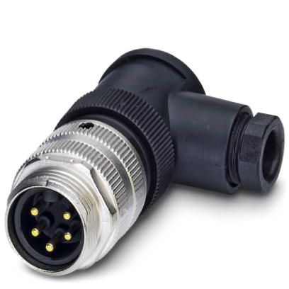 SACC-MINMR-5CON-PG 9    Sensor/actuator connector, male, angled, 5-pos., 7/8", screw connection, metal knurl, cable screw connection Pg9