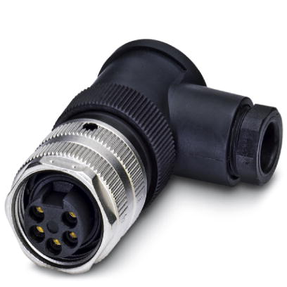 SACC-MINFR-5CON-PG 9    Sensor/actuator connector, female, angled, 5-pos., 7-8", screw connection, metal knurl, cable screw connection PG 9