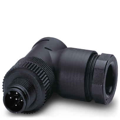 SACC-M12MR-5CON-PG11-DUO    Sensor/actuator connector, male, angled, 5-pos., M12, A-coded, screw connection, plastic knurl, cable screw connection Pg1