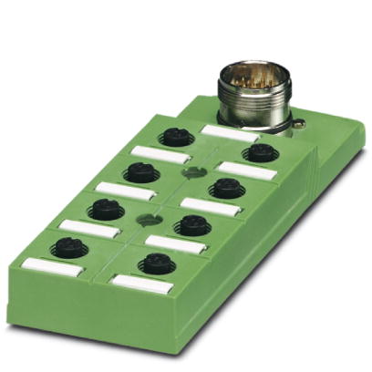 SACB-4/ 8-M23    Sensor/actuator box, without LED, with M23 plug connection and double-occupied slots