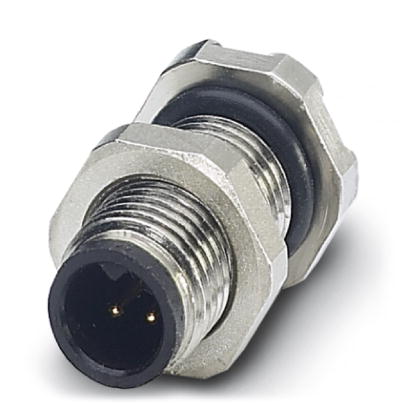 SACC-DSI-M5MS-3CON-L180    Sensor/actuator flush-type plug, 3-pos., M5, prewall/screw mounting, with straight solder connection