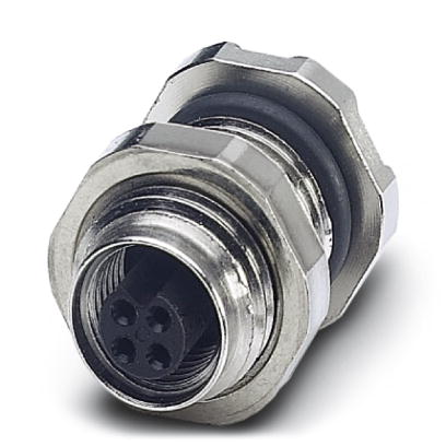 SACC-DSI-M5FS-3CON-L180    Sensor/actuator flush-type socket, 3-pos., M5, prewall/screw mounting, with straight solder connection