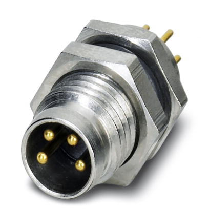SACC-DSI-M 8MS-4CON-L180    Sensor/actuator flush-type connector, male, 4-pos., M8, rear/screw mounting with M8 thread, with straight solder connectio