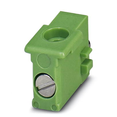 MSTB-BF    Mounting flange, for fixing both ends of the header onto the PCB, green insulating material, with M 2 x 14 screws and nuts.
