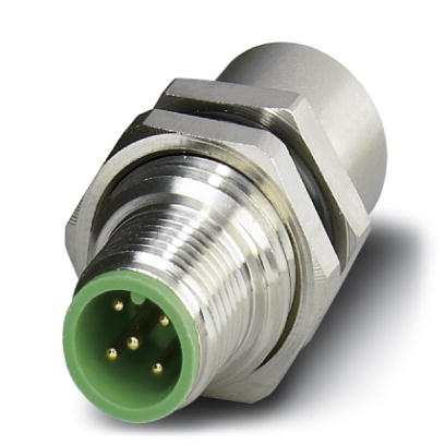 SACC-5P-DSI-M12MS/FS-M16    Sensor/actuator control cabinet feed-through, male to female, 5-pos., M12, shielded, A-coded, bipolar/screw mounting with