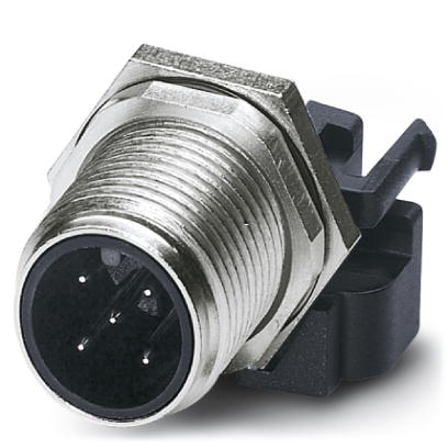 SACC-DSIV-M12MS-5CON-L180    Sensor/actuator flush-type connector, 5-pos., M12, A-coded, rear/screw mounting with M12 thread, with polarity protection