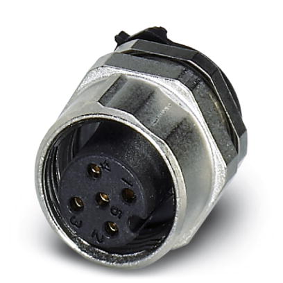 SACC-DSIV-FS-5CON-L180 SCO THR    Sensor/actuator flush-type socket, 5-pos., M12 SPEEDCON, A-coded, rear/screw mounting with M12 thread, with polarity