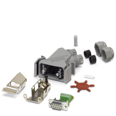 VS-09-CAN    D-SUB complete connector, for CANopen, shell size 1, socket, screw connection, shielded, connection direction straight, IP67 degree of pr