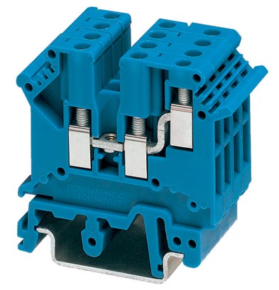 UK 3-TWIN BU    1-level terminal block with double connection on one side, cross section: 0.2 - 2.5