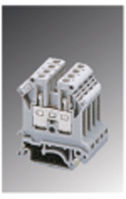 UK  4 Feed-through modular terminal block, Type of connection: Screw connection, Cross section: 0.2 mm² - 4 mm², AWG 24 - 12, Width: 6.2 mm, Color: gr