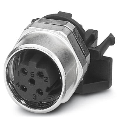 SACC-DSIV-FSD-4CON-L180 SCO    Bus system flush-type socket, ETHERNET, 4-pos., M12 SPEEDCON, D-coded, rear/screw mounting with M12 thread, with polari