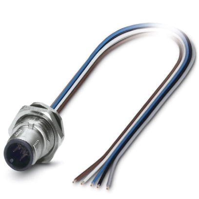 SACC-DSI-MS-5CON-PG 9/0,5 SCO    Sensor/actuator flush-type connector, 5-pos., M12 SPEEDCON, A-coded, rear/screw mounting with Pg9 thread, with 0.5 m