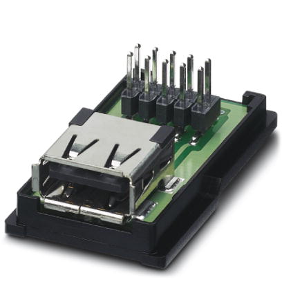 VS-04-BUA-FK-F/IP67    USB socket insert, 4-pos., socket USB type A on flat-ribbon cable terminal strip, pitch 2.54, for the Freenet system in the pan