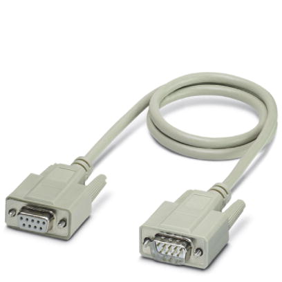 VS-09-DSUB-20-LI-1,0    Assembled D-SUB cable shielded, 9-pos., stranded (7-wire), cable color RAL 7000 (gray), IP20 degree of protection, head 1 with