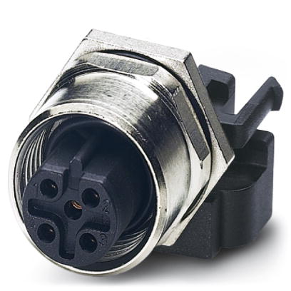 SACC-DSIV-M12FSB-5CON-L180    Sensor/Actuator flush-type socket, 5-pos., M12, B-coded, rear/screw mounting with M12 thread, with straight solder conne