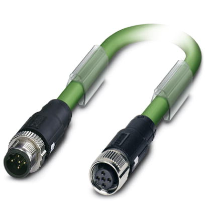 SAC-5P-MSB/ 0,3-900/FSB SCO    Bus system cable, INTERBUS, 5-pos., PUR green halogen-free, shielded, straight connector M12-SPEEDCON B-coded on straig