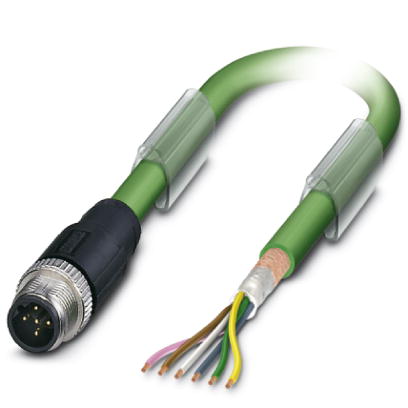 SAC-5P-M12MSB/ 2,0-900    Bus system cable, INTERBUS, 5-pos., PUR blue halogen-free, shielded, straight connector M12 B-coded on free conductor end, l