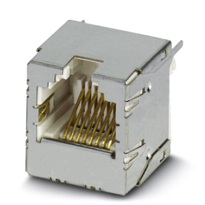 VS-08-BU-RJ45-6/LV-1    RJ45 socket insert, for PCB assembly, CAT6, 8-pos., shielded, with straight solder pins, 1x