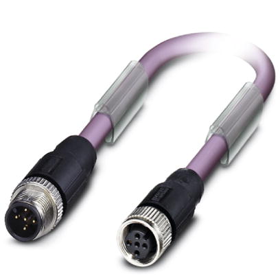 SAC-5P-M12MS/ 2,0-920/M12FS    Bus system cable, DeviceNet/CANOpen, 5 pos., PUR halogen-free, violet, shielded, straight M12 plug on straight M12 sock