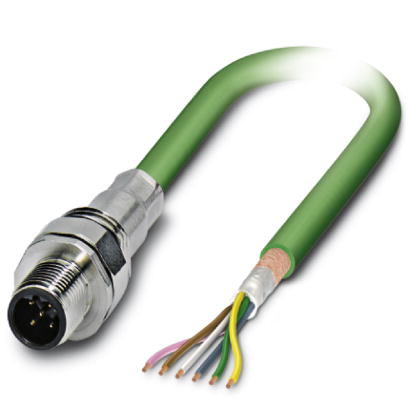 SACCEC-M12MSB-5CON-M16/1,0-900    Bus system flush-type connector, INTERBUS, 5-pos., M12, shielded, B-coded, front/screw mounting with M16 thread, can