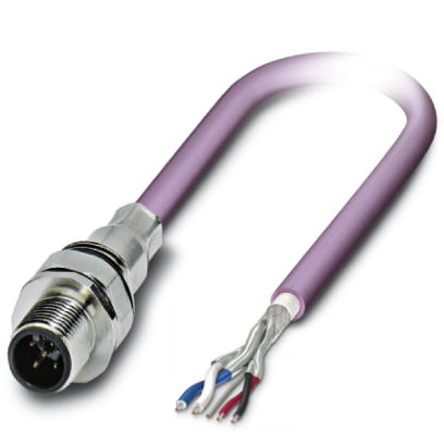 SACCEC-M12MS-5CON-M16/ 0,5-920    Bus system flush-type plug, DeviceNet/CANopen, 5-pos., M12, shielded, A-coded, front/screw mounting with M16 thread,