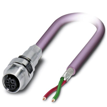 SACCEC-M12FSB-2CON-M16/2,0-910    Bus system flush-type socket, PROFIBUS, 2-pos., M12, shielded, B-coded, front/screw mounting with M16 thread, with 2