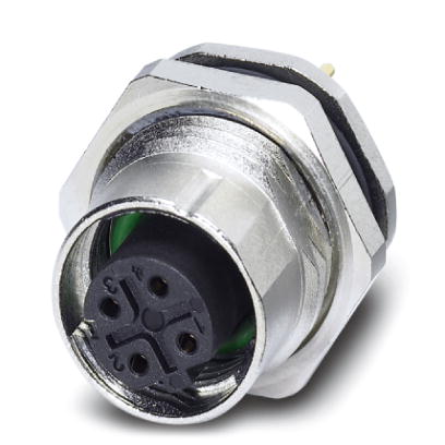 SACC-DSI-FSD-4CON-L180/12 SCO    Bus system flush-type socket, ETHERNET, 4-pos., M12 SPEEDCON, D-coded, rear/screw mounting with PG9 thread, with stra