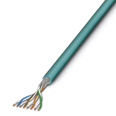 VS-OE-OE-94A-100,0    CAT5e-SF/UTP cable, 4 x 2 x 24 AWG, solid, (1-wire) shielded, outer sheath: PUR halogen-free, outside diameter 6.4 mm, cable rin