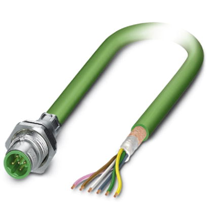 SACCBP-M12MSB-5CON-M16/0,5-900    Bus system flush-type plug, INTERBUS, 5-pos., M12, shielded, B-coded, rear/screw mounting with M16 thread, with 0.5