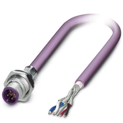 SACCBP-M12MS-5CON-M16/0,5-920    Bus system flush-type plug, DeviceNet/CANopen, 5-pos., M12, shielded, A-coded, rear/screw mounting with M16 thread, w