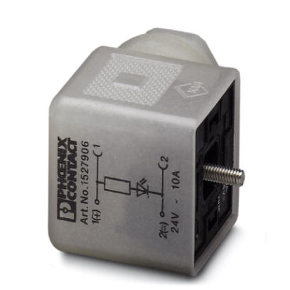 SACC-V-3CON-PG9/A-1L 24V    Valve connector, 3-pos., type A, 1 LED, without protective circuit, screw connection, cable screw connection Pg9