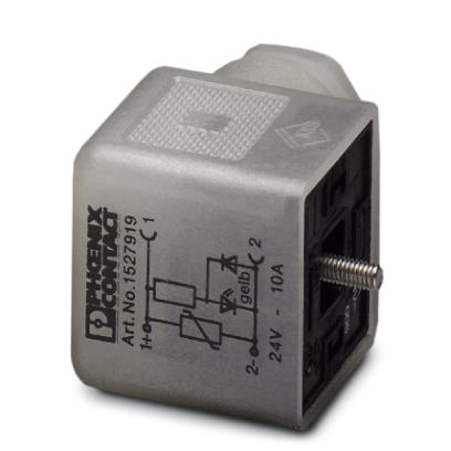 SACC-V-3CON-PG9/A-1L-SV 24V    Valve connector, 3-pos., type A, 1 LED, with protective circuit, screw connection, cable screw connection Pg9