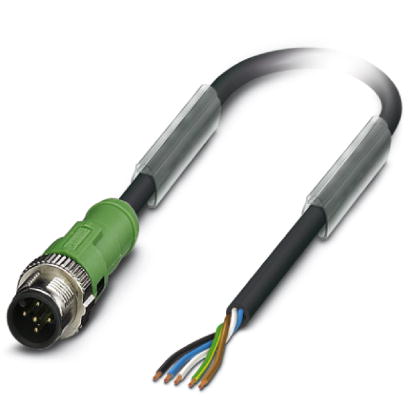 SAC-5P-MS/ 1,5-100 SCO OBS    Sensor/actuator cable, 5-pos., PUR/PVC gray, straight M12 SPEEDCON plug on free conductor end, cable length: 1.5 m, with