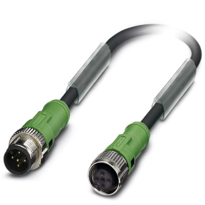 SAC-5P-MS/ 5,0-PUR/FS SCO    Sensor/actuator cable, 5-pos., PUR halogen-free black, straight M12 SPEEDCON plug, on straight M12 SPEEDCON socket, cable