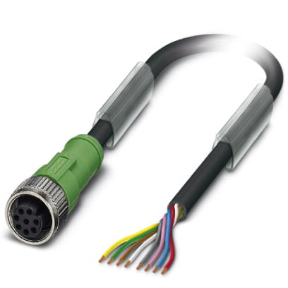 SAC-8P- 2,0-PUR/M12FS    Sensor/actuator cable, straight female connector M12, 8-pos., cable length: 2 m