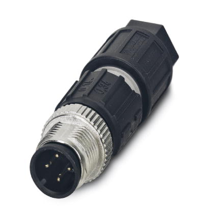 SACC-M12MS-4QO-0,34-M    Sensor/actuator connector, plug, straight, 4-pos., M12, A-coded, QUICKON-ONE, metal knurl, cable diameter max. 6 mm