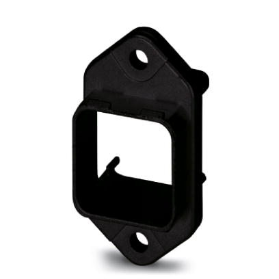 VS-PPC-F1-RJ45-P0BK-1R-PHA    RJ45 panel mounting frame, IP67, for push-pull interlocking, plastic, for PCB connection, for square panel cutout, with