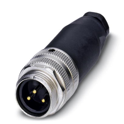 SACC-MINMS-3CON-PG 9    Sensor/actuator connector, male, straight, 3-pos., 7-8", screw connection, metal knurl, cable screw connection Pg9