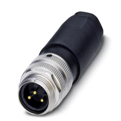 SACC-MINMS-3CON-PG13    Sensor/actuator connector, male, straight, 3-pos., 7-8", screw connection, metal knurl, cable screw connection Pg13