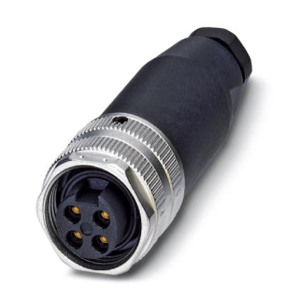 SACC-MINFS-4CON-PG 9    Sensor/actuator connector, female, straight, 4-pos., 7/8", screw connection, metal knurl, cable screw connection Pg9