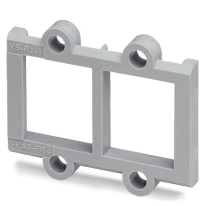 VS-08-A-RJ45/LP-2-IP 20    RJ45 panel mounting frame, 2x, IP20, for socket inserts for PCB connection, without mounting screws