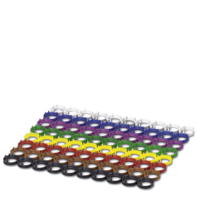 VS-08-RJ45-Q-COD-SET    Coding set, for color encoding of the RJ45 QUICKON connector, consisting of 80 color rings, 10 rings each in the colors: white