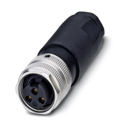 SACC-MINFS-3CON-PG13    Sensor/actuator connector, female, straight, 3-pos., 7-8", screw connection, metal knurl, cable screw connection Pg13
