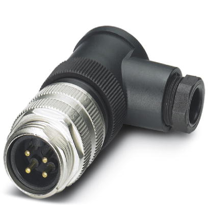 SACC-MINMR-4CON-PG 9    Sensor/actuator connector, male, angled, 4-pos., 7/8", screw connection, metal knurl, cable screw connection Pg9