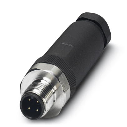 SACC-M12MS-4CON-PG 9-VA    Sensor/actuator connector, male, straight, 4-pos., M12, screw connection, high-grade steel knurl, cable screw connection Pg