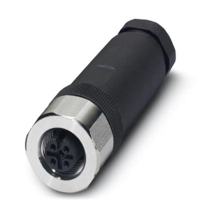 SACC-M12FS-4CON-PG 9-VA    Sensor/actuator connector, female, straight, 4-pos., M12, screw connection, high-grade steel knurl, cable screw connection